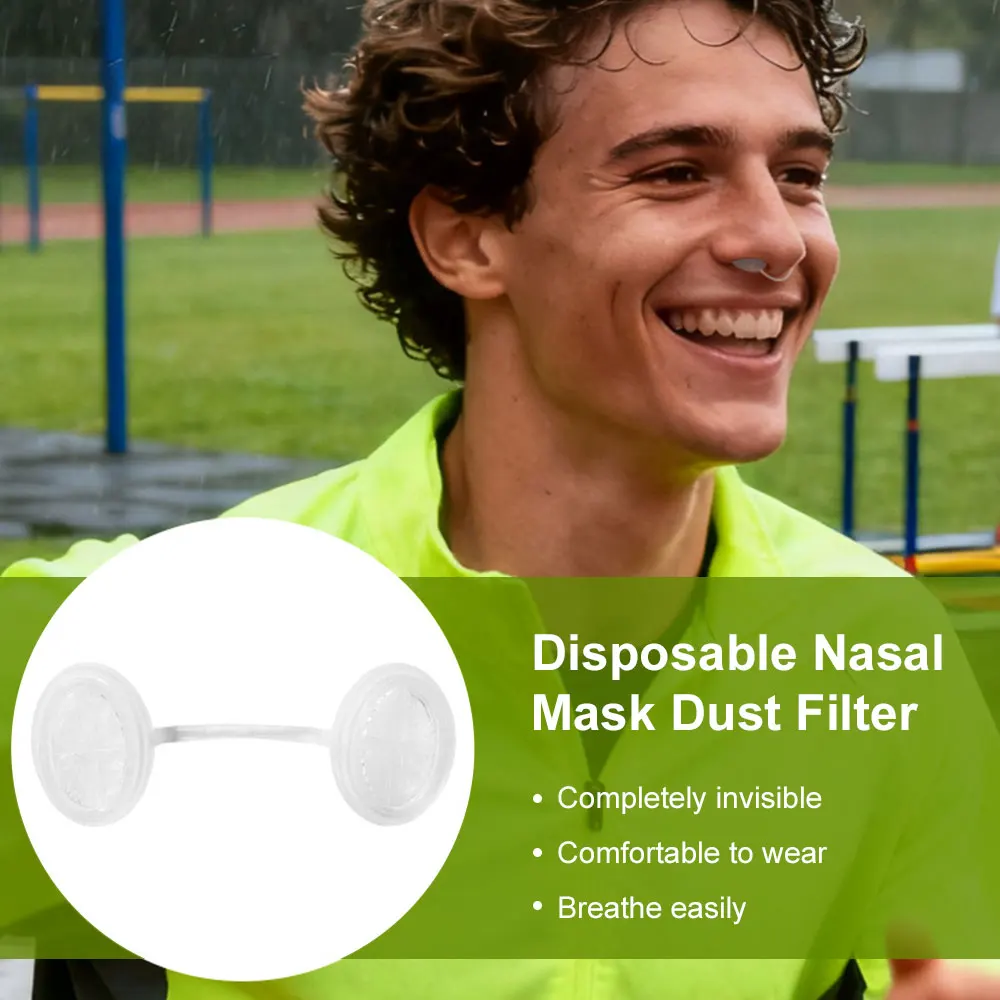 4/10pcs Disposable Nasal Filters Invisible Nose Dust Smog Pollen  Allergy Relief Plug Breathable Outdoor Nose Protection Tools