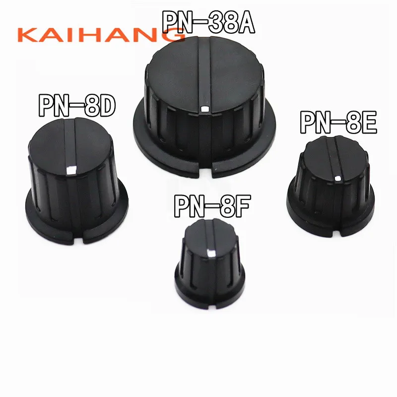 2PCS PN series knob cap PN-38A/8D/8E/8F Electronic instrument switch cap instrument adjustment knob cap circular hole 6.35mm