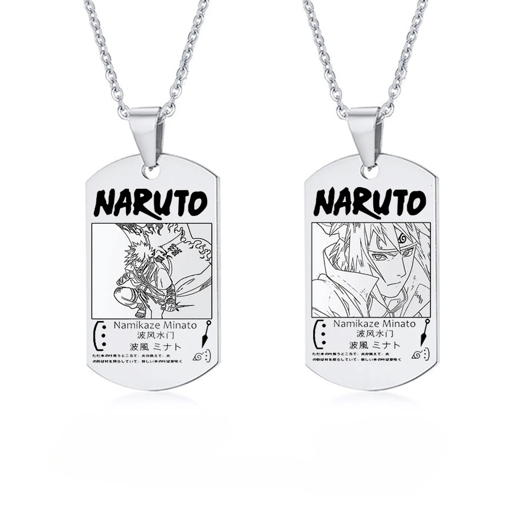 Naruto Necklace Uchiha Itachi Kakashi Cosplay Accessories Anime Action Figures Decorate Metal Toys Children Christmas Gifts