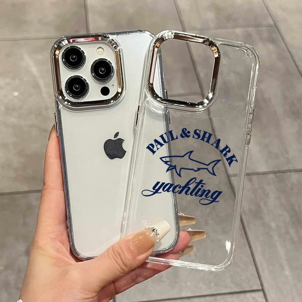 

S-S-SHARKS Fashion P-PAULS Phone Case FOR IPhone 17 16 15 Pro MAX 14 13 12 16e 15Pro Plus Shell 17Air Silver Shell IMD Covers