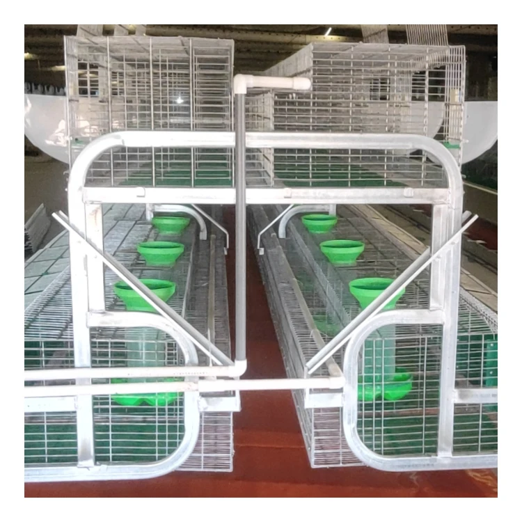 Factory Direct New Industrial European Style Stacking Hot Dipped Galvanized Steel Rabbit Breeding Battery Cage 48 Capacity Long