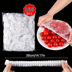 100pcs Reusable Food Wrap Storage Covers Bags For Bowl Elastic Plate Silicone Lid Cover Kitchen Fruit Plastic Fresh-Keeping Seal