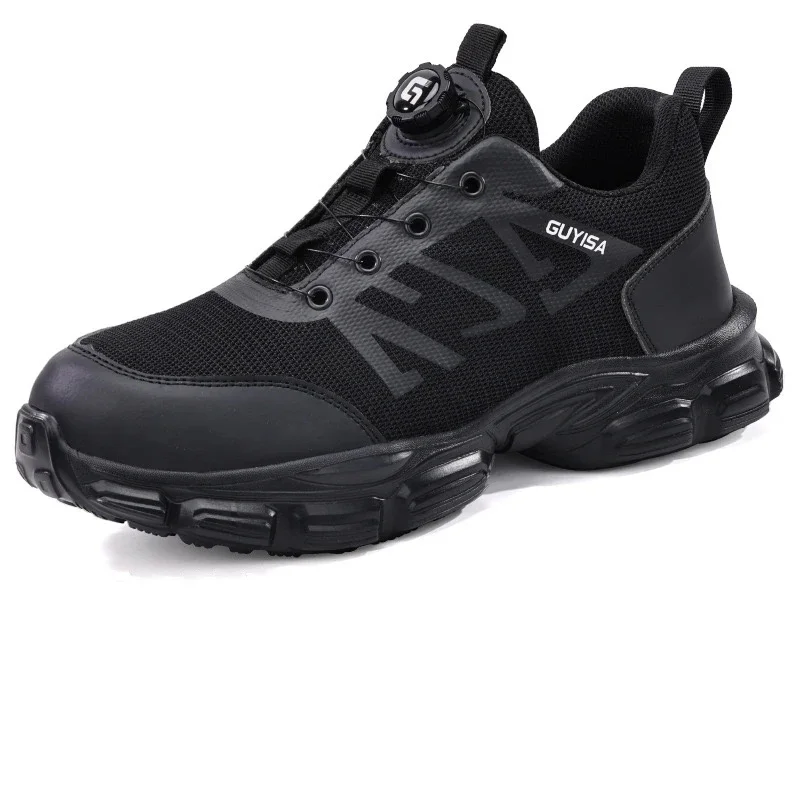 Men Breathable Lightweight Fashion Safety Shoes Steel Toe Anti Smash Anti Stabbing Anti Slip Safety Shoe Men Casual Work Shoes