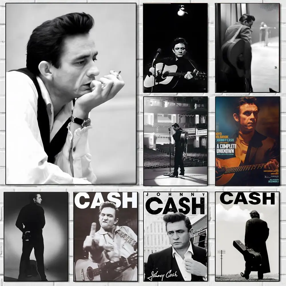 Music American Singer J-johnny Cash Calligraphy Durable Canvas Poster Wall Hanging Home Interior Decoration Art Mural Gift