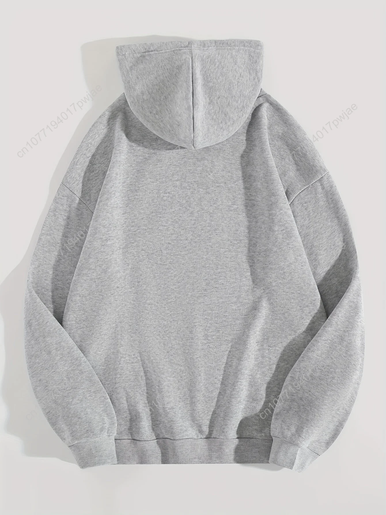 Hoodie Kasual Wanita dengan Kantong Kanguru, Cetakan Huruf, 100% Poliester Kain Rajut 220g/m², Sweatshirt Berkerudung Musim Gugur/Musim Dingin