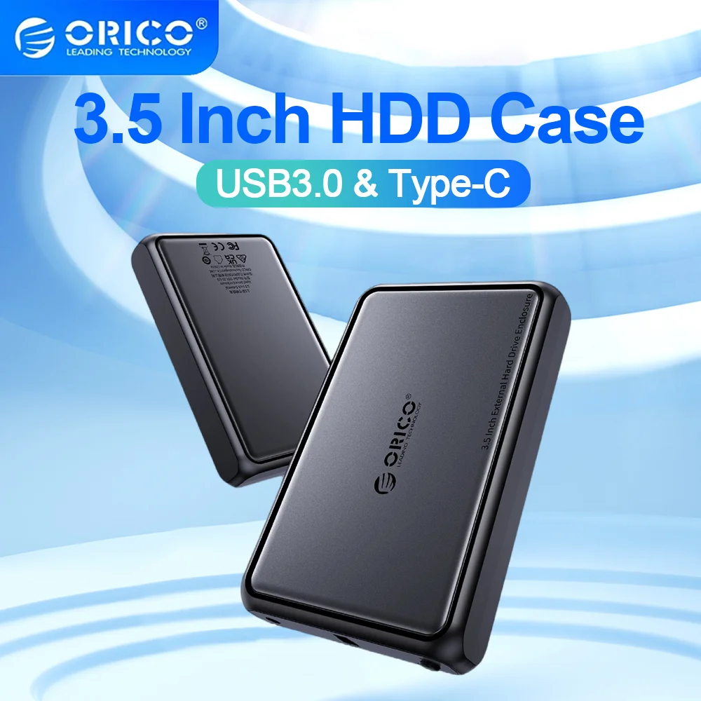 قرص صلب ORICO 2.5/3.5 "Type-C ضميمة 5Gbps SATA إلى USB3.0 USB C ضميمة محرك الأقراص الصلبة الخارجية لأجهزة الكمبيوتر المحمول SSD HDD