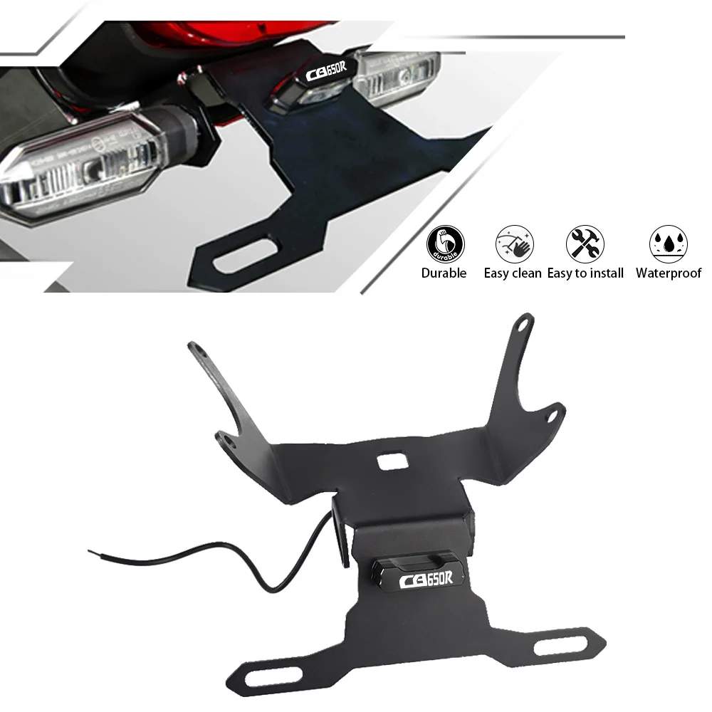 For HONDA CB650R CBR650R Rear License Plate Bracket Licence Registration Holder Accessories CB 650 R CBR 650 R 2021 2022 2023