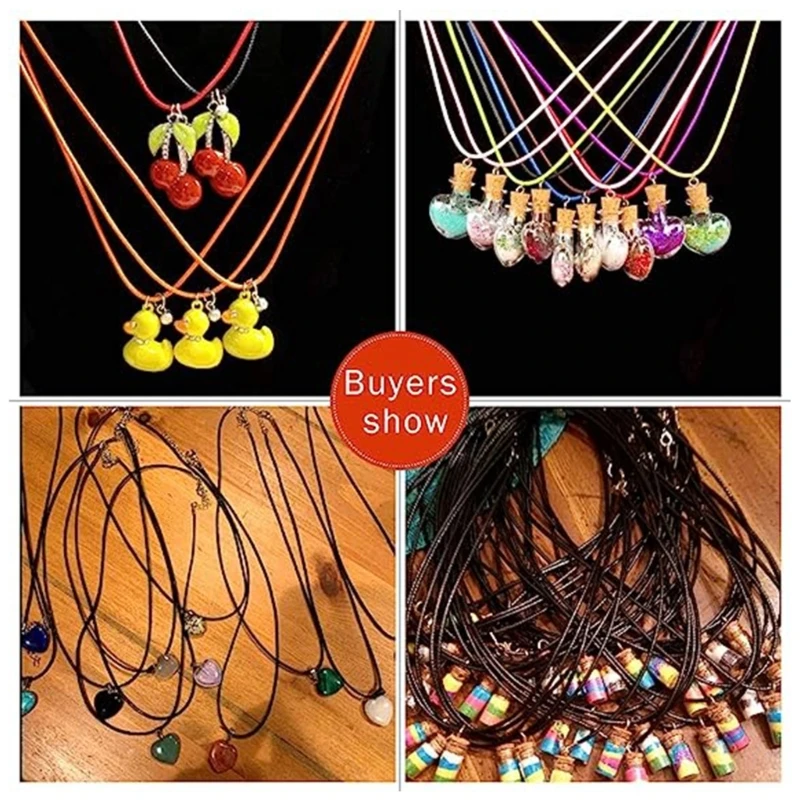 Simple Velvets Cord Chain Jewelry Making Suedes Rope Lobster Clasp String Cord Perfect for Large Beads and Ornaments