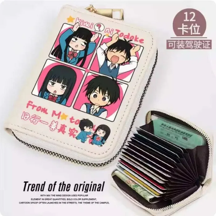 

Anime Kimi Ni Todoke: From Me To You Fashion Wallet PU Purse Card Coin Zipper Cash Holder Bag Cosplay Gift B1294 Anime