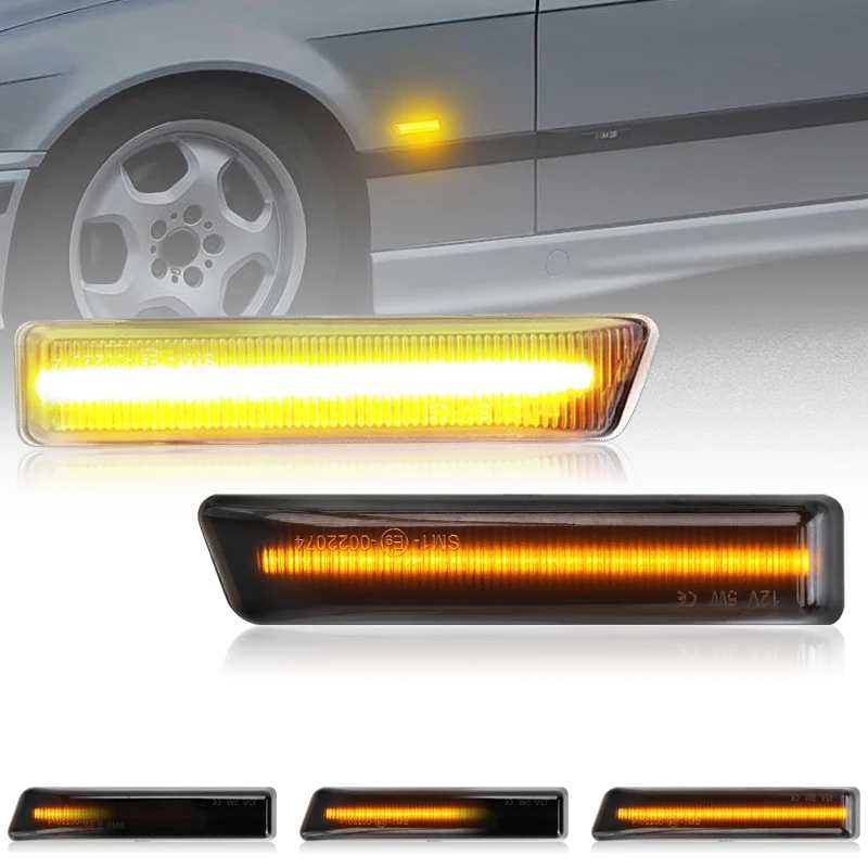 For BMW E36 3 Series 316i 318i 318is 323i 325i 328i M3 1997-1999 E53 X5 1999-2006 LED Side Marker Lamp Amber Fender Turn Signal