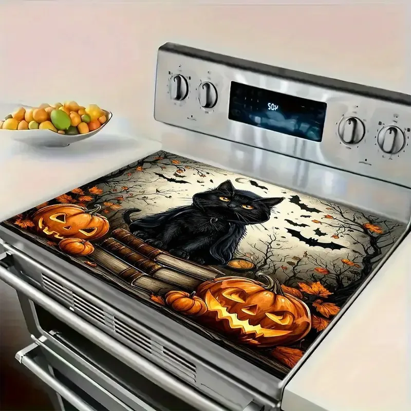 Halloween Schwarze Katze Super Saugfähige Küchenmatte Trockenmatte Schnell Trocknend Ablauf Pad Geschirr Matte Rutschfeste Geschirr Kaffee Tischset
