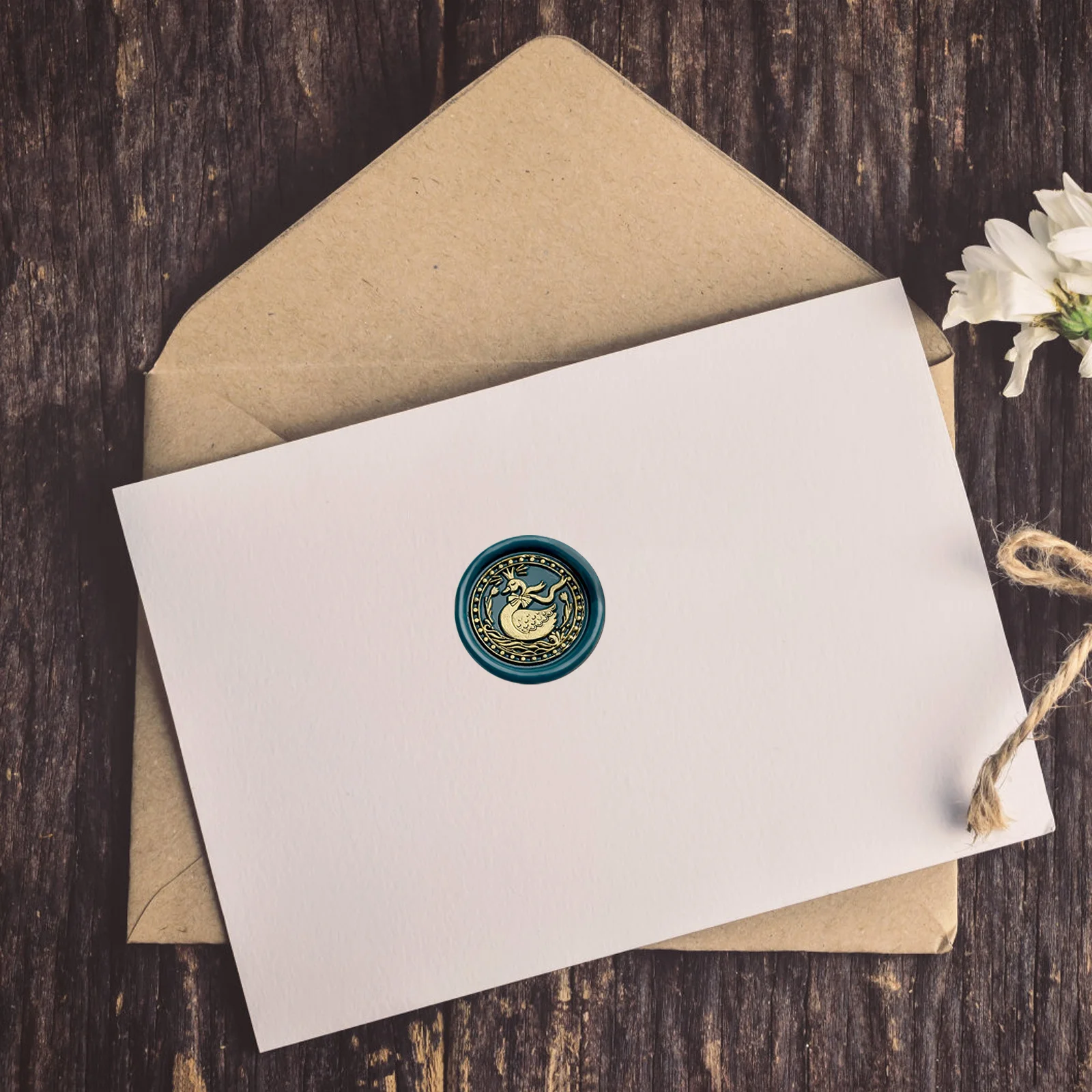 Fire Wax Seal Stamp Head Premium Brass Valentine's Day Envelope Sealing Lacquer Head Xmas Wax Seal Stamp Craft Decorative