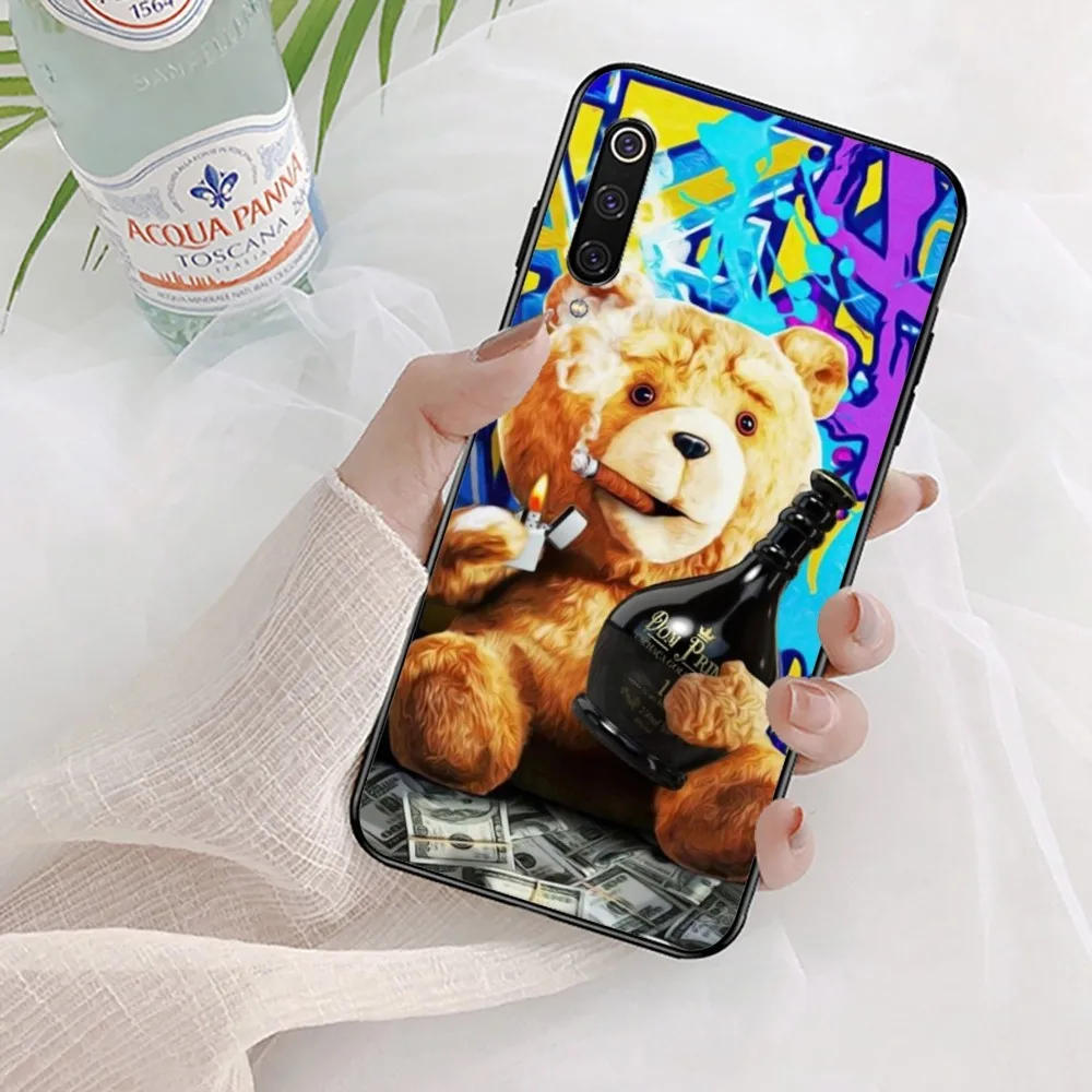 Teddy Bear Cartoon Phone Case For Xiaomi Mi 5X 8 9 10 11 12 Lite Pro 10T PocoX3pro PocoM3 Note 10 Pro Lite