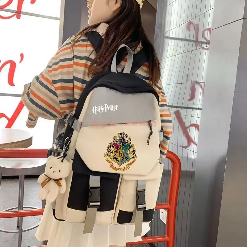 2024 Hot Sale Hogwarts Badge Backpacks Anime Hary Poter School Bags For Teenager Portable Laptop Bags Large Capacity Backpacks