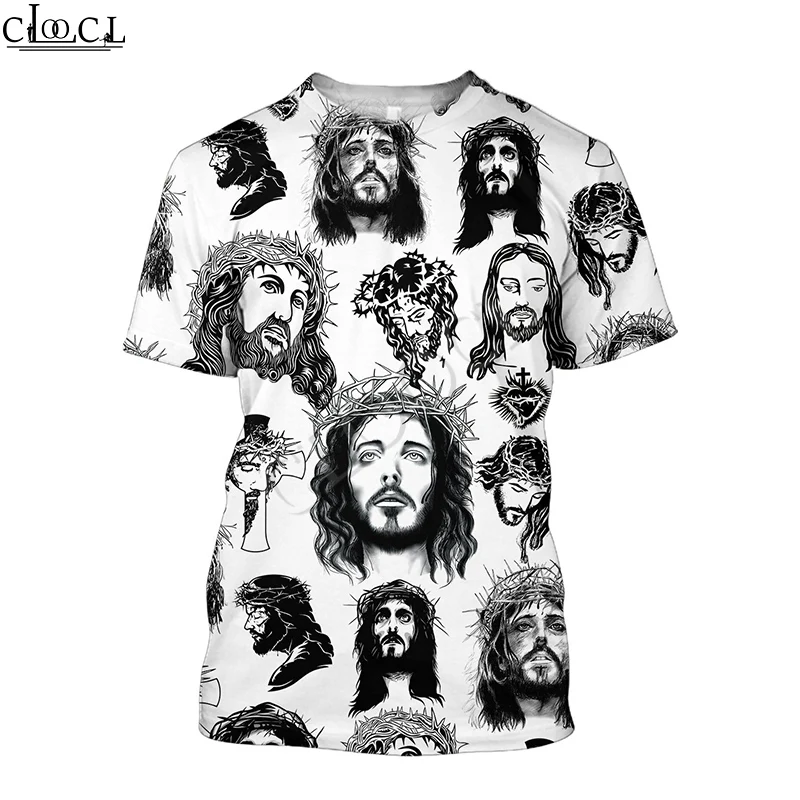 HX Unisex T-Shirt Men Streetwear Newest Christian Jesus Catholic 3D Print Harajuku Short Sleeve Casual Pullover Drop Shipping