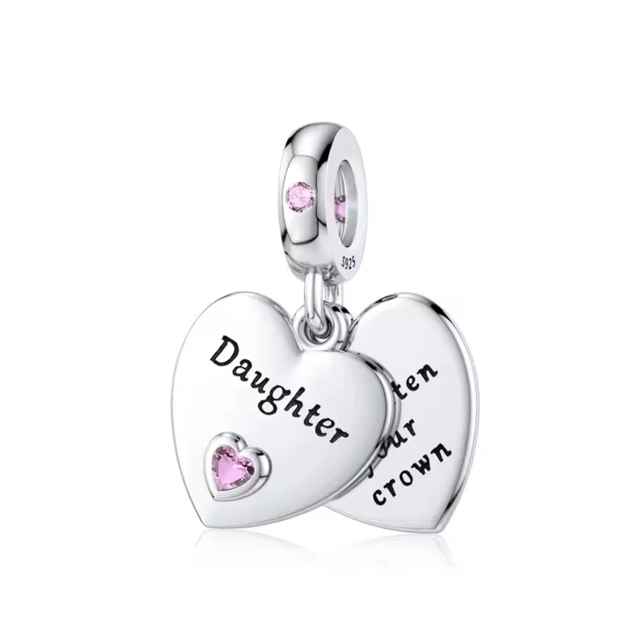 New Fashion 925 Sterling Silver Mother's Day Mom Daughter DIY Fine Beads Fit Original Pendant Women Bracelet Accessories Gift image 3