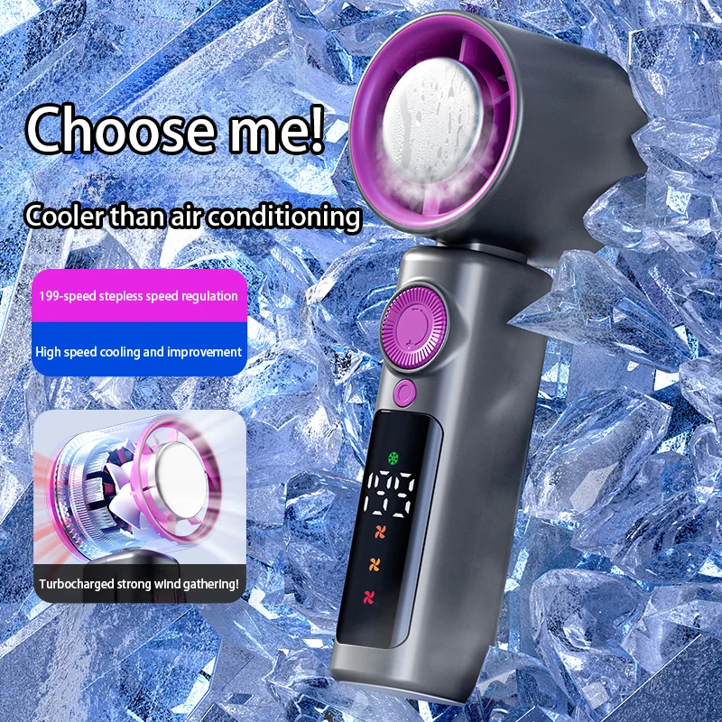 Mini Usb Rechargeable Powerful Fan Mini USB Powered Digital Display Fan For Home