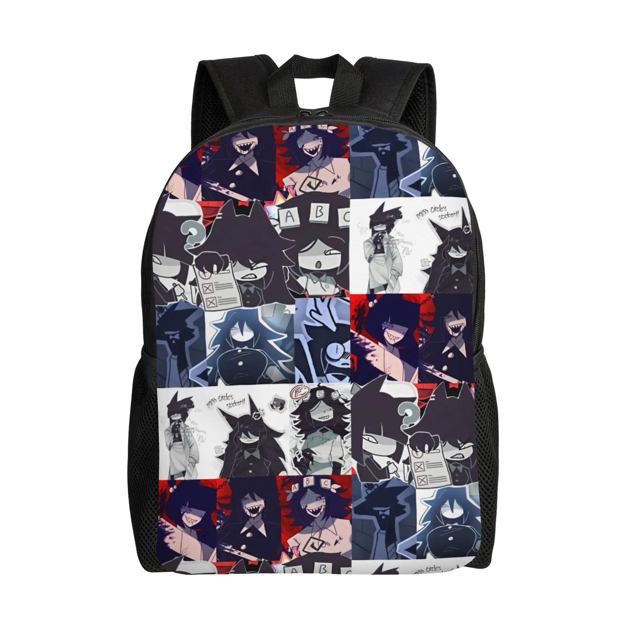 

Cartoon Miss Circle Backpack for Men Women Cool High School Daypack Fundamental Paper Education Laptop Canvas Bags with Pocket