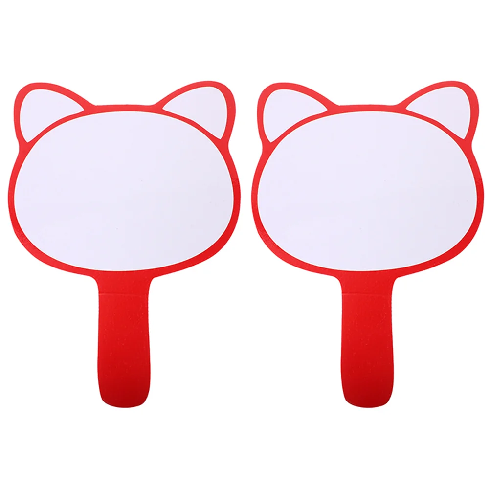 

2Pcs Handheld Whiteboards Single Side Erasable Score Boards Dry Erase Mini White Board for Game Scoring Adorable Paddle