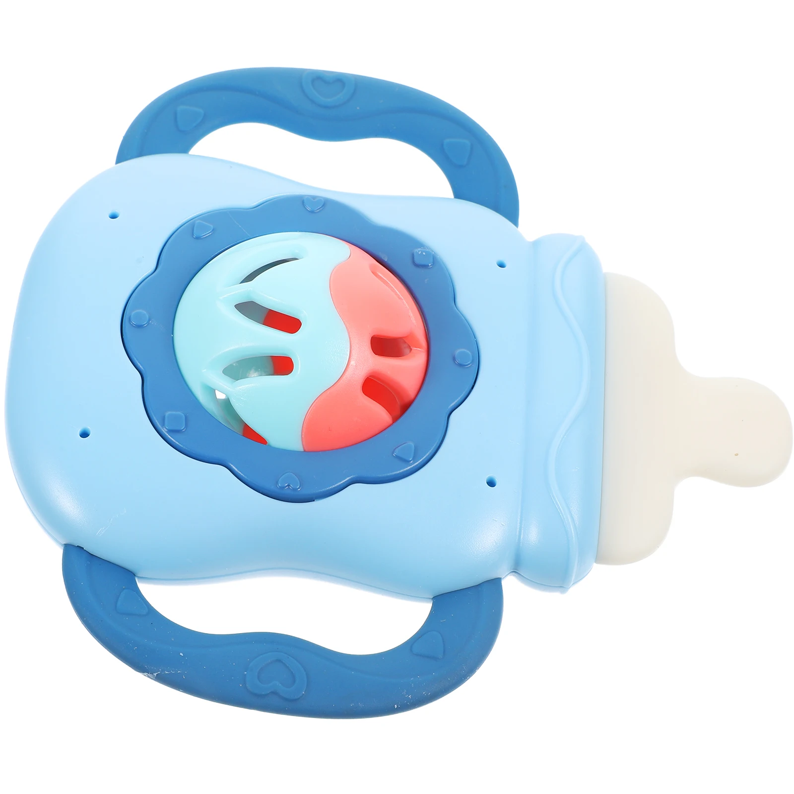

Early Development Rattle 1 Piece Feeding Bottle Style Teething Instrument for Baby Sensory Stimulation Grabbing Fun