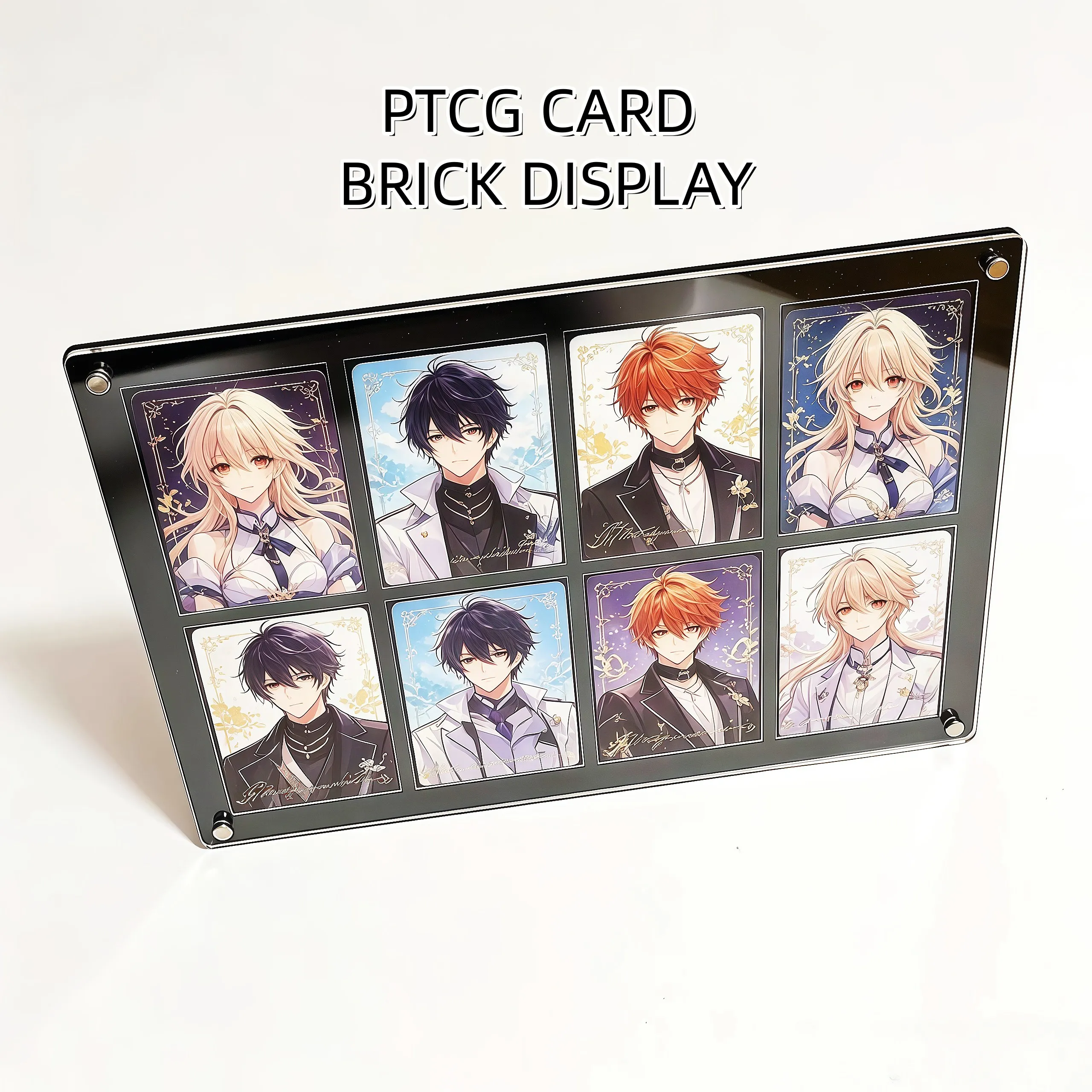 Verstärkter 8-Slot-Acryl-Kartenhalter 35PT Standard-Kartenständer für Pokémon-Sammelkarten