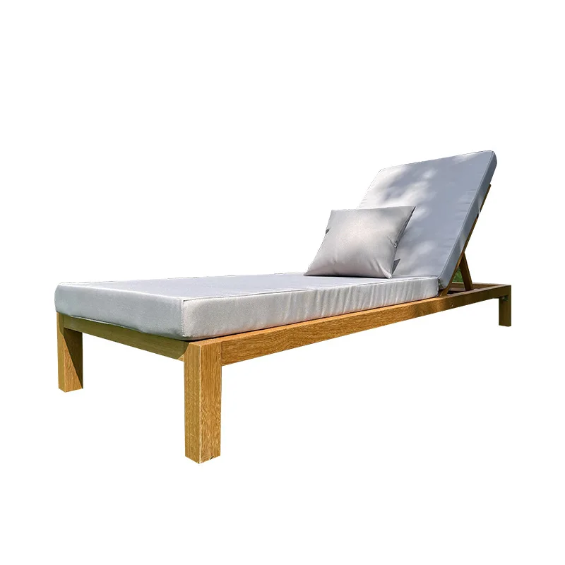 

Outdoor villa courtyard garden modern simple solid wood lounge chair