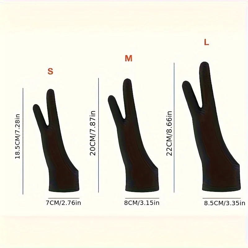 قفازات الرسم، اللوحة المضادة للحشف، المضادة للتآكل، المضادة للتعرق ومكافحة القذرة رسم زيتي فن بإصبعين #4