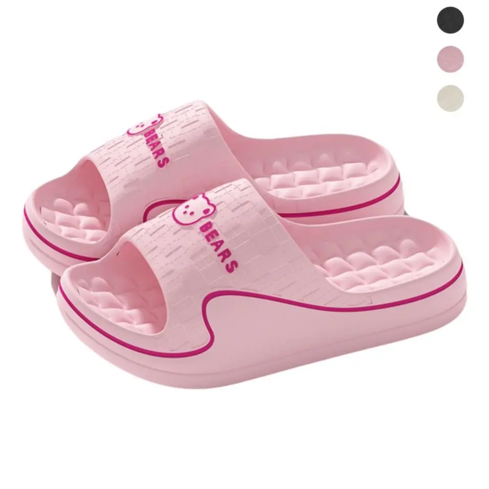 Claquettes pour femmes EVA, à bout ouvert, avec semelle texturée, confortables et amorties, pour la maison et la salle de bain, pour la détente à la maison