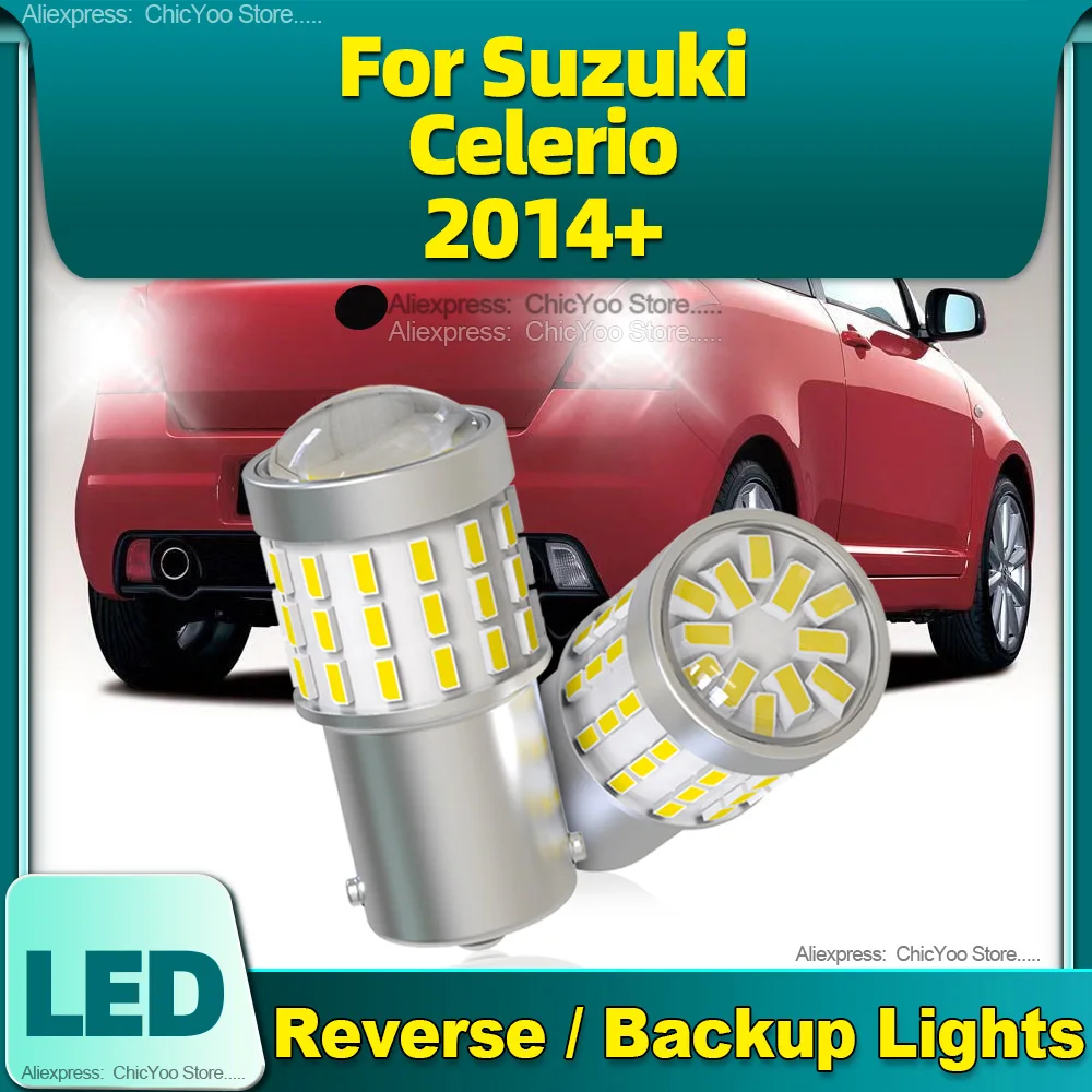 

2Pcs LED Backup Light Blub Reverse Lamps P21W BA15S 1156 6000K White Super Bright 1800LM Plug-N-Play For Suzuki Celerio 2014+