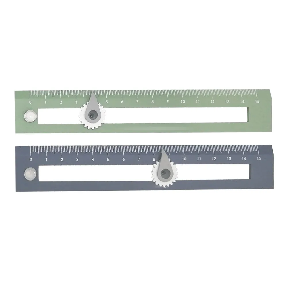 2Pcs Plastic Compass Ruler Combines Ruler and Compass Features Center Chute Design for Exact Circles Multipurpose