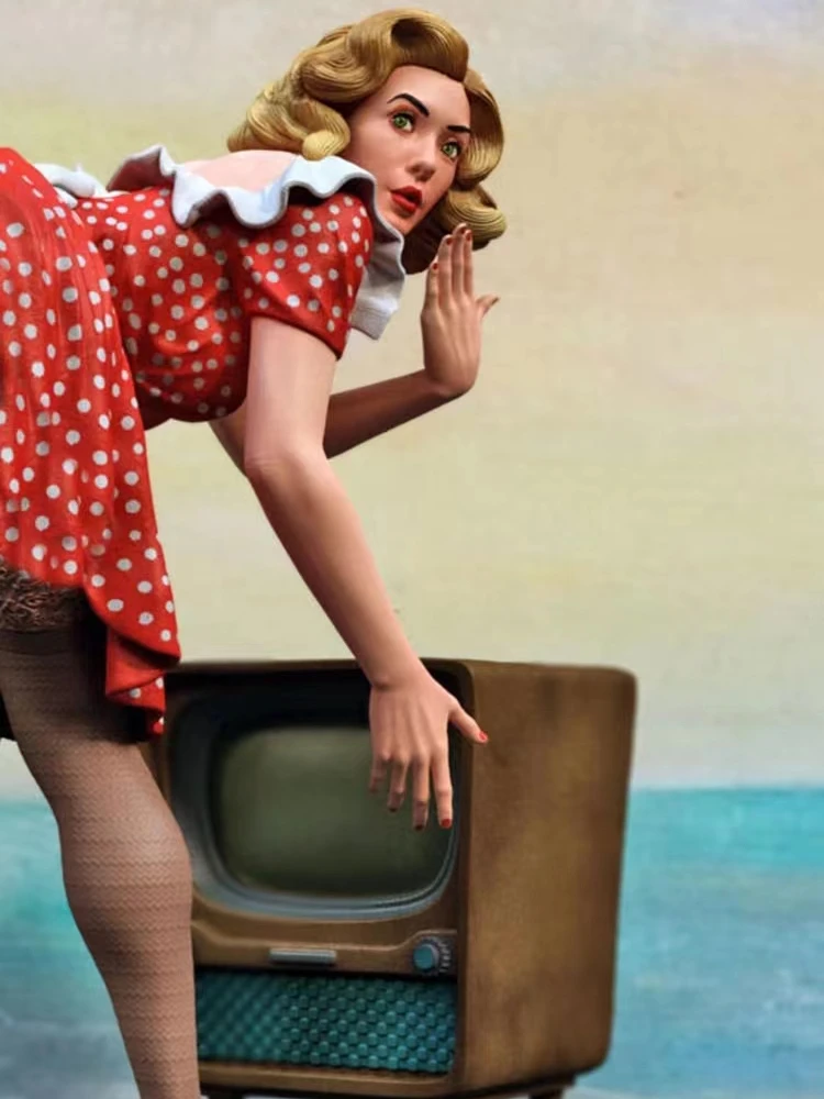 

Масштабная модель из смолы 1/18, фигурка горничной, сидящей на коленях, в разобранном и неокрашенном виде, 3D-печать, игрушка для самостоятельной сборки, 284