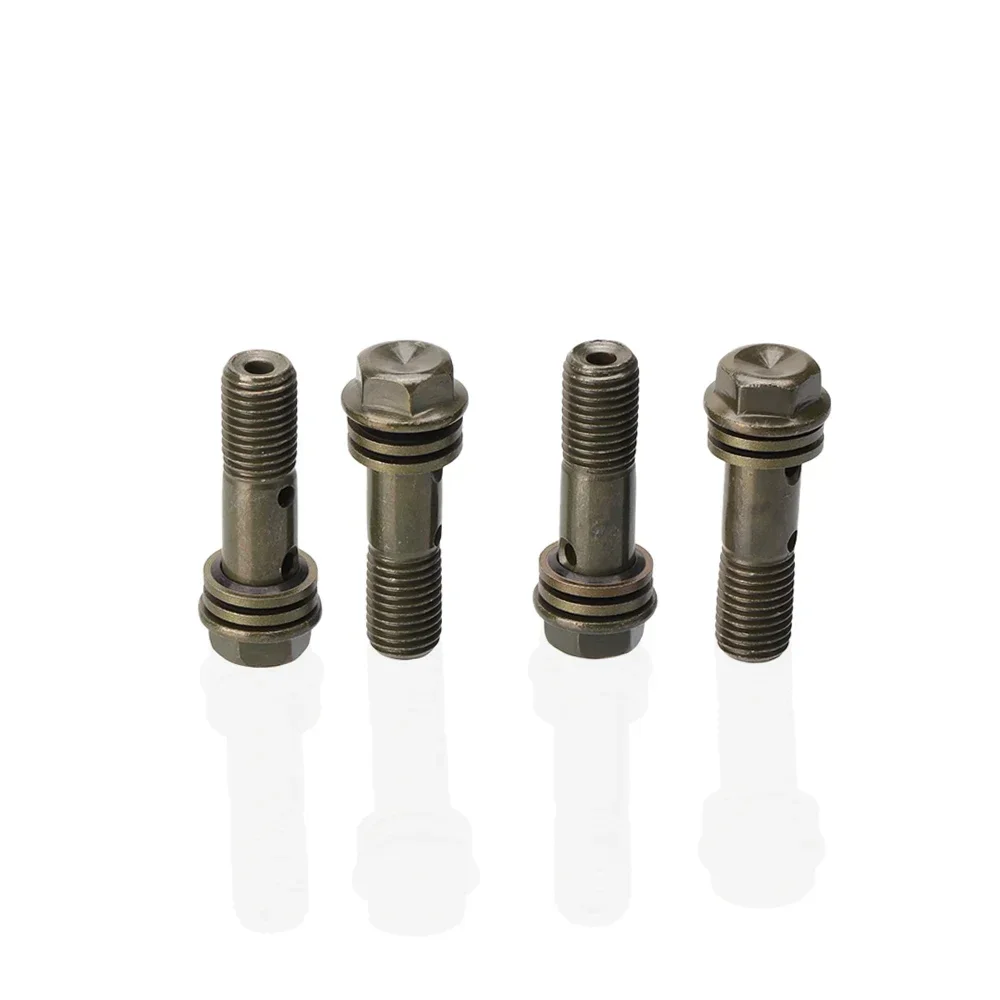 4 Pcs/lot Motorcycle Hydraulic Brake Hollow Screw M10 x 1.25 Double Banjo Bolt For hydraulic brake hose caliper Adaptor view 4
