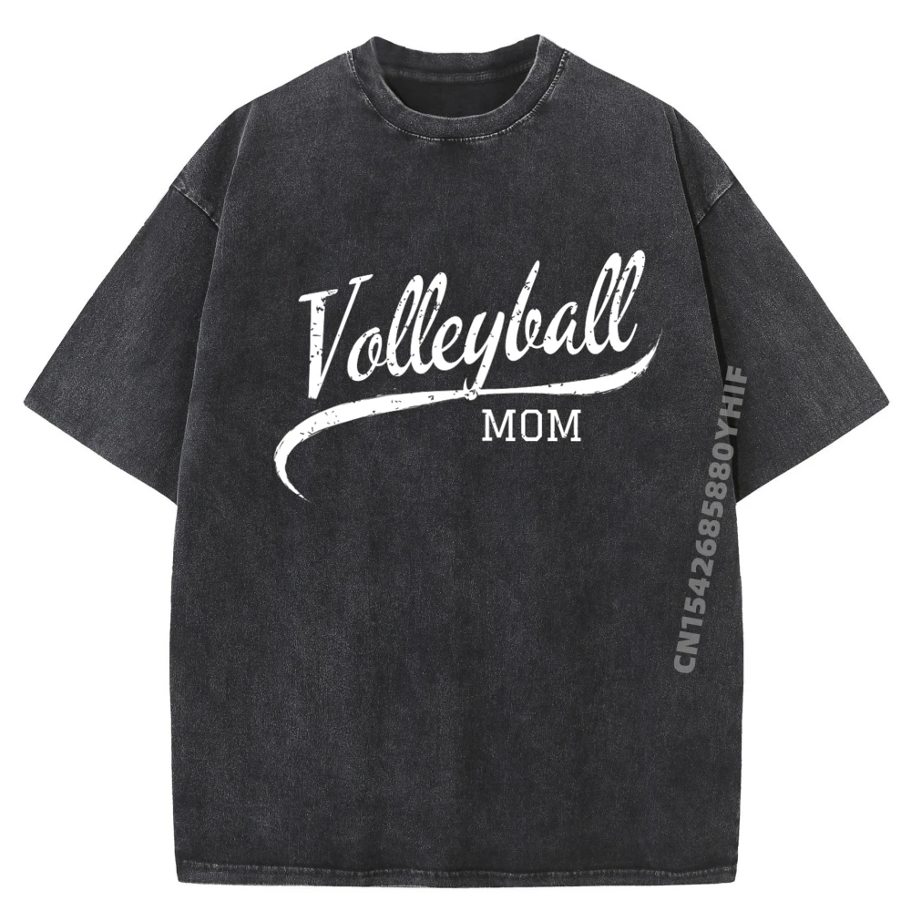 

Fresh Volleyball Teesvolleyball Mom Vibes Serving Style With Heart Graphic Tees Men Luxury T-Shirt Printing Washed Tops