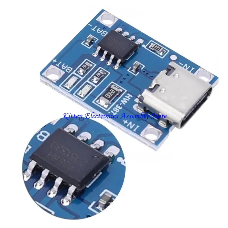 96GD TP4056 5V 1A Módulo carregamento para bateria 18650 com porta USB microed e USB2.0 compatível