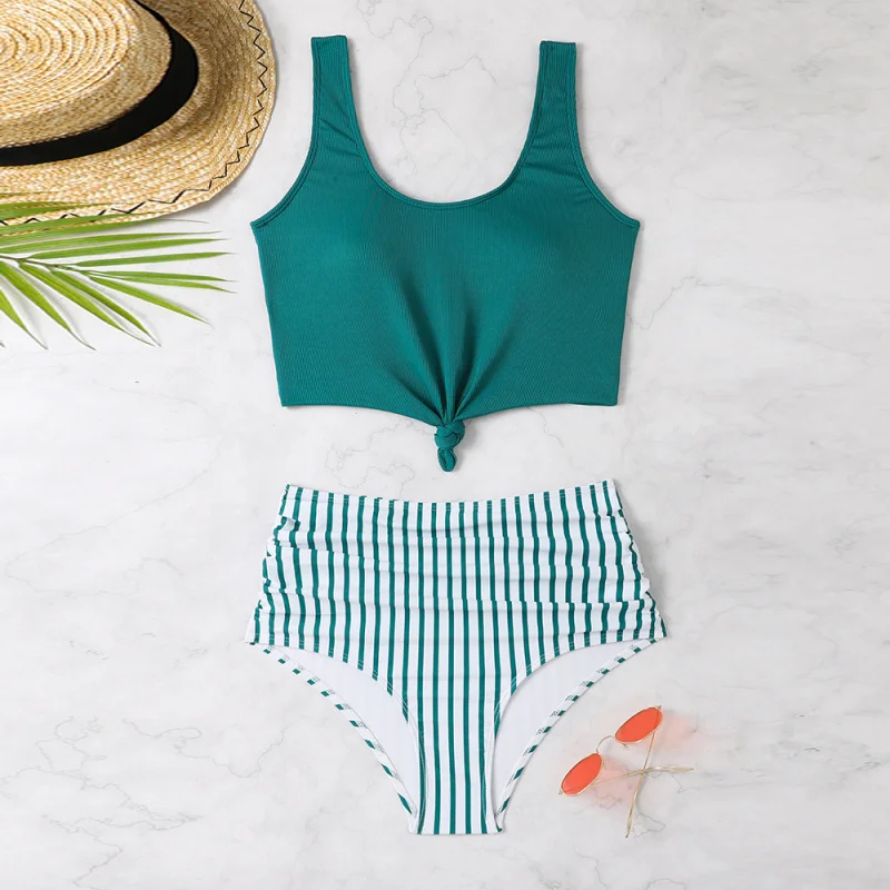 زائد حجم Tankini ملابس السباحة قطعتين للنساء في الأوراق المالية ملابس السباحة بالجملة في الأوراق المالية بدلة السباحة الشاطئ