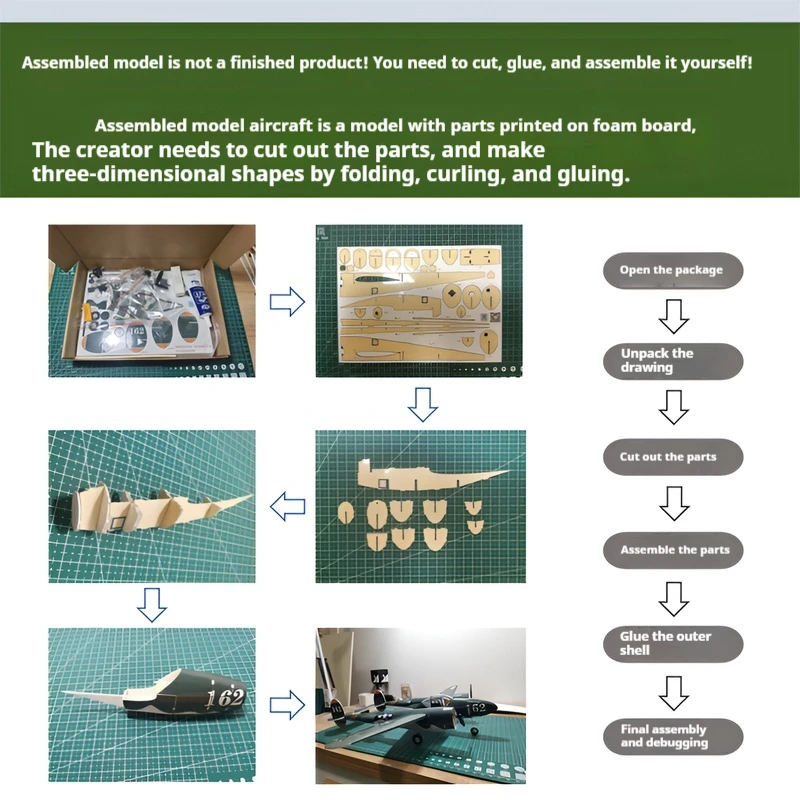 Zhiyuan Weihang F-16 Single Engine 30 Channel Remote Control Assembled Model Airplane Desktop Ornament Fixed Wing Gift