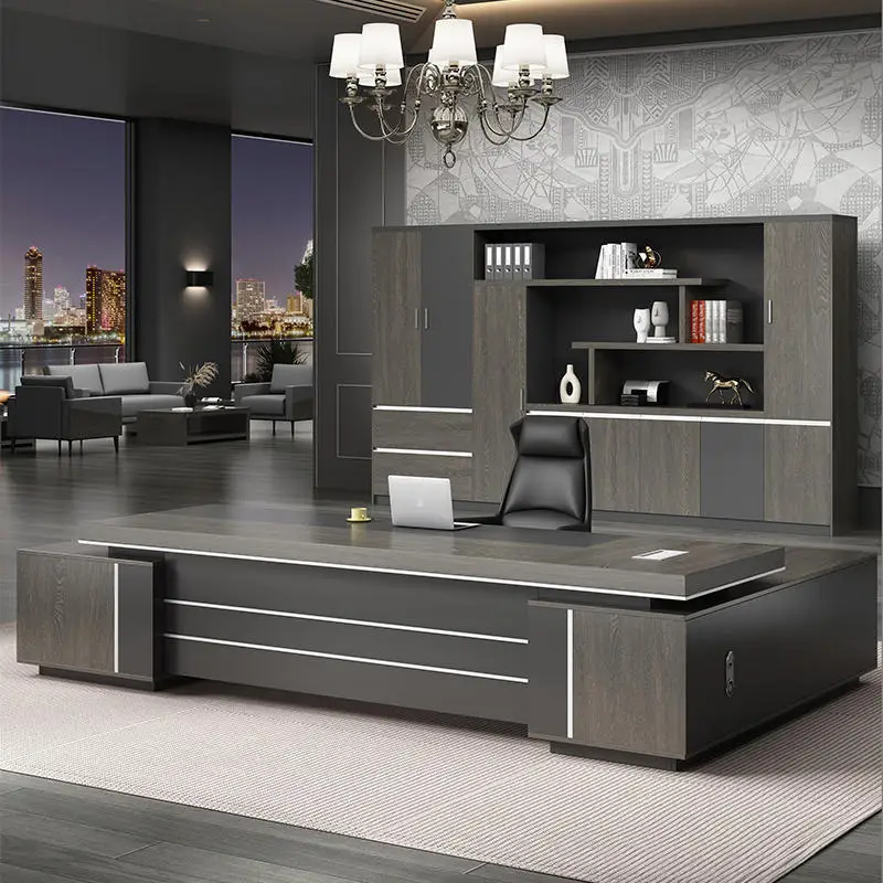 Boss desk and chair combination simple modern desk president desk manager office furniture atmosphere large