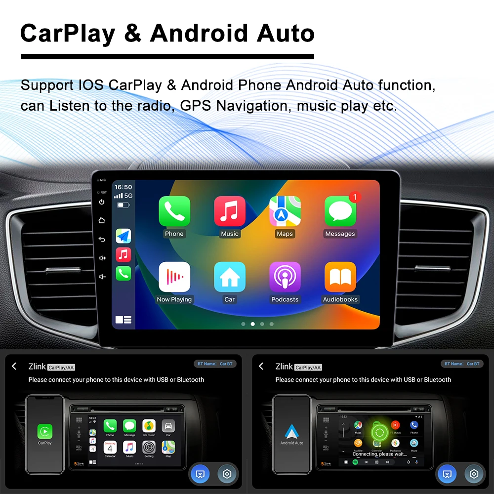 TOYOUSONIC 1Din CarRadio 9 Inch Touch Screen Carplay Android Auto Mirror Link BT DSP WIFI Autoradio Multimedia Player Car Stereo