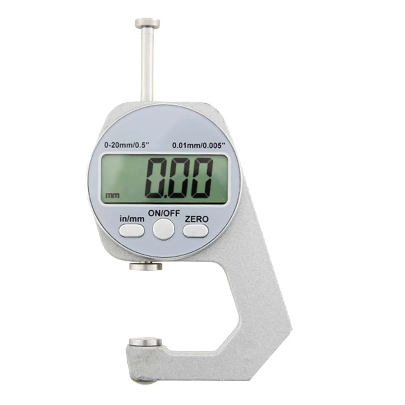 

Digital Display Thickness Gauge Electronic LCD Micrometer Metric Wall Thickness Measurement Tools 0-20Mm