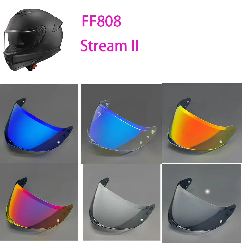 

Visors for FF808 LS2 Stream II Motorcycle Helmet Original Replace Extra Lens Black Iridium Silver Visera