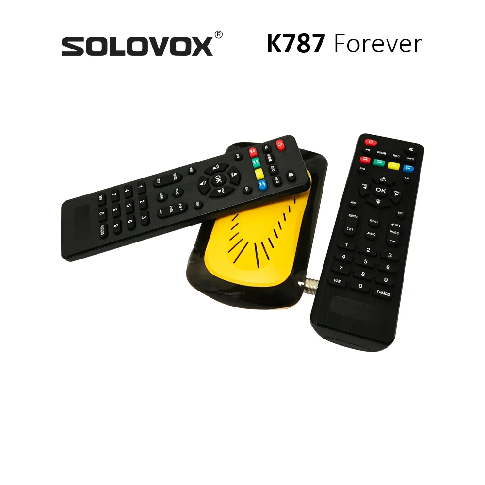 SOLOVOX K787 Forever DVB-S2X صندوق التلفزيون عبر الأقمار الصناعية يدعم 1080P Full HD H.265 HEVC فك USB 2.0 Inculding 2 قطعة RCU
