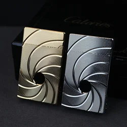 2024 New Calories Grinding Wheel Ignite Tornado Shaped Metal Open Fire Lighter Loudspeaked Creative Luxury Men's Gift