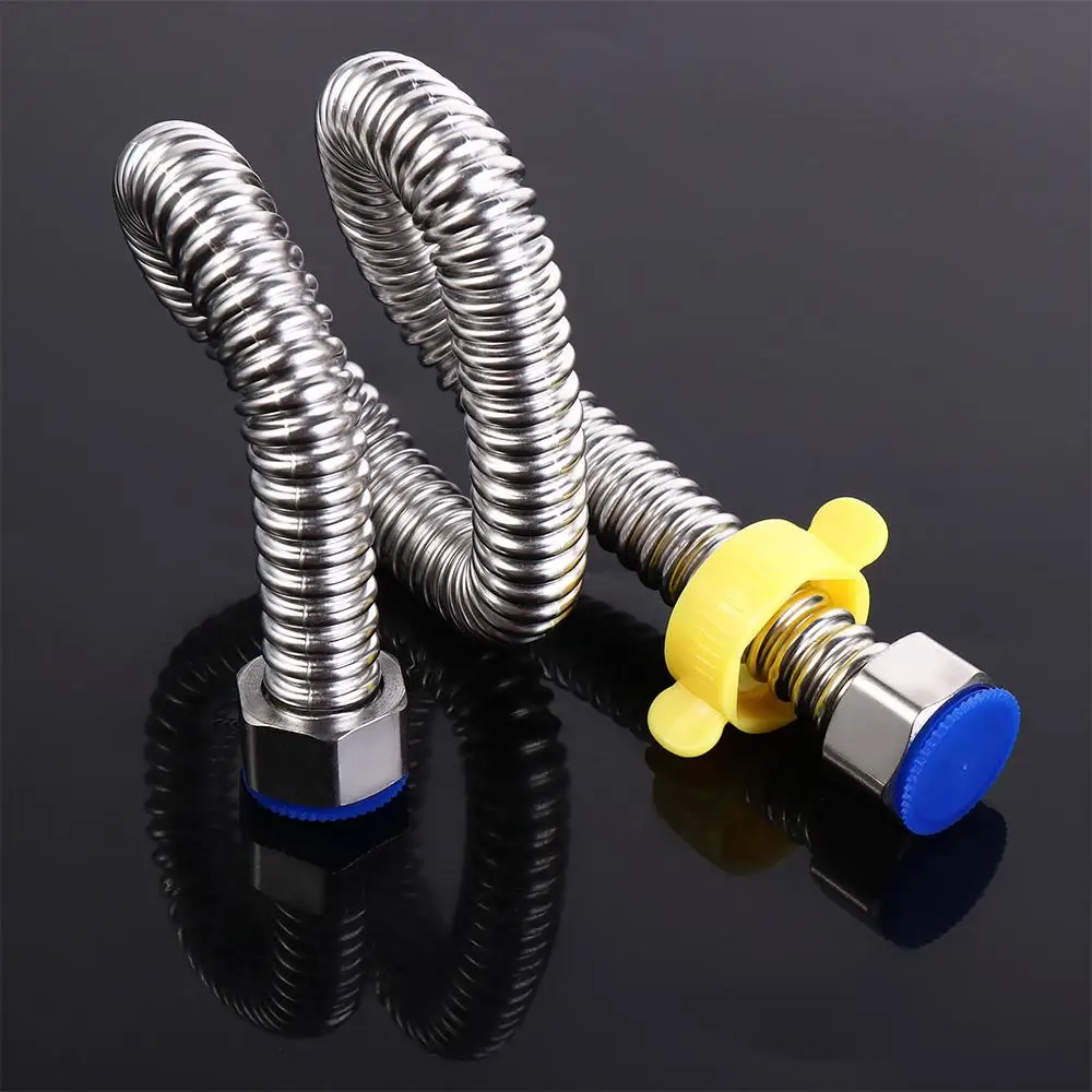 High-temperature Resistant 304 Stainless Steel Hose Explosion-proof with Wrench Corrugated Pipes Thickened 304 Stainless Steel