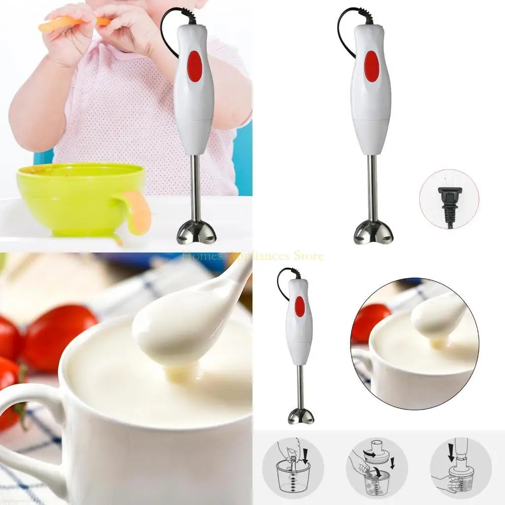 D0AB แบบพกพามือปั่นมือ EU/UK ปลั๊กมือถือเครื่องปั่นมือถือสำหรับซุปอาหารสำหรับเด็กซุป