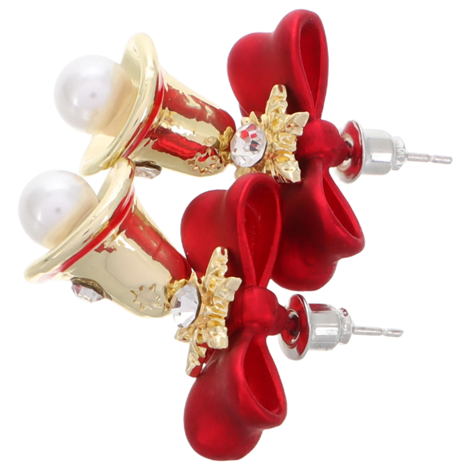 

Earrings Christmas Bow Decorative Bells Hanging Ornaments Accessories Temperament for Women