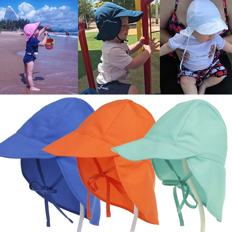 UV Protection Sun Hat Unisex Newborn Infant Toddler Kid Baby Boys Girls Summer Beach Fisherman Hats Outdoor Polyester Bucket Hat