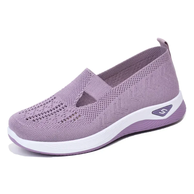 2024 Summer New Comfort Casual Women's Shoes Fashion Soft Sole Breathable Hollow Out Flat Shoes for Women Zapatos De Mujer