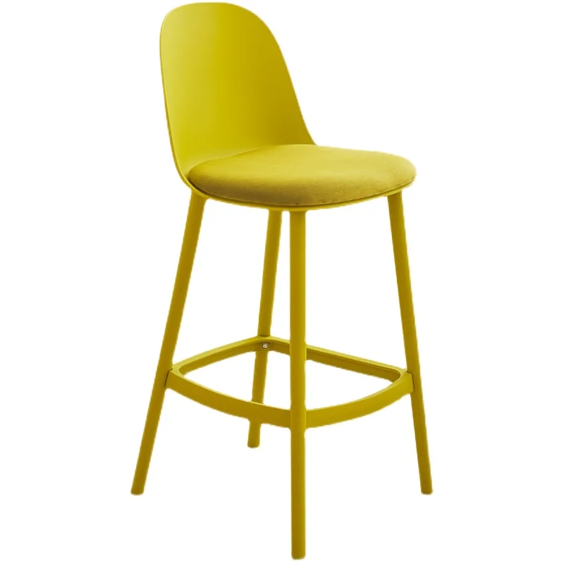

ins style simple plastic high chair Nordic bar back chair Home high stool Creative stool