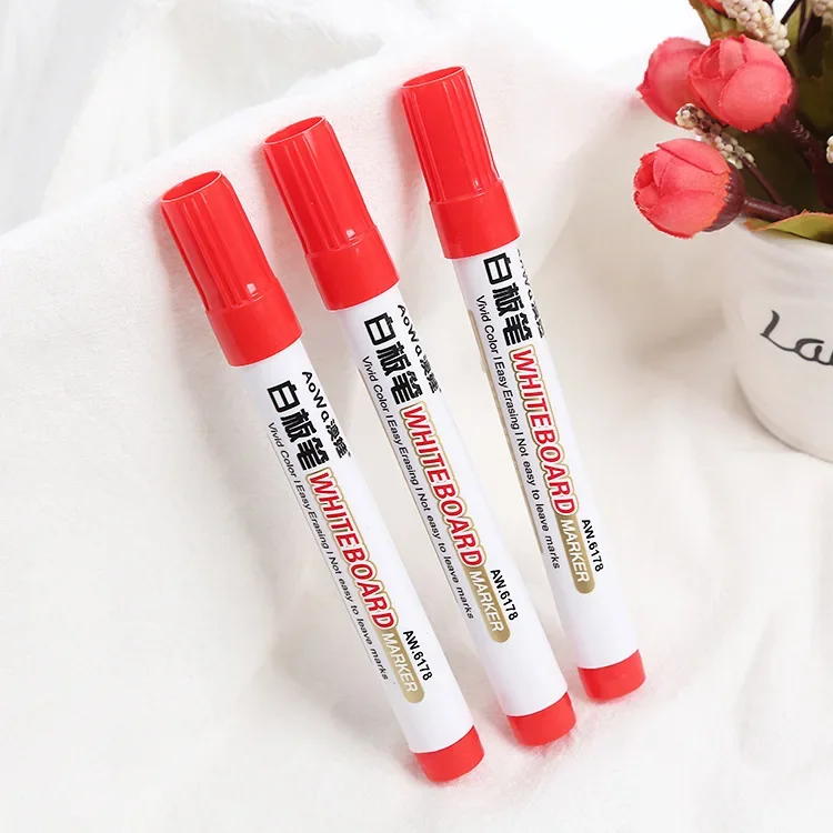 3pcs/set Whiteboard Pen Black Whiteboard Markers Erasable Water-based Markers Pen office Tools Drawing Pen Blue/Black/Red