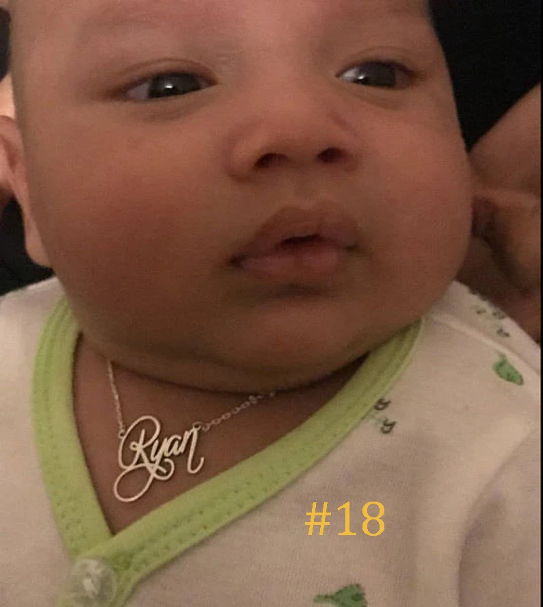 Lateefah Women and children Gift nameplate jewelry rose gold accessories Stainless steel custom Children's necklace Baby name ne